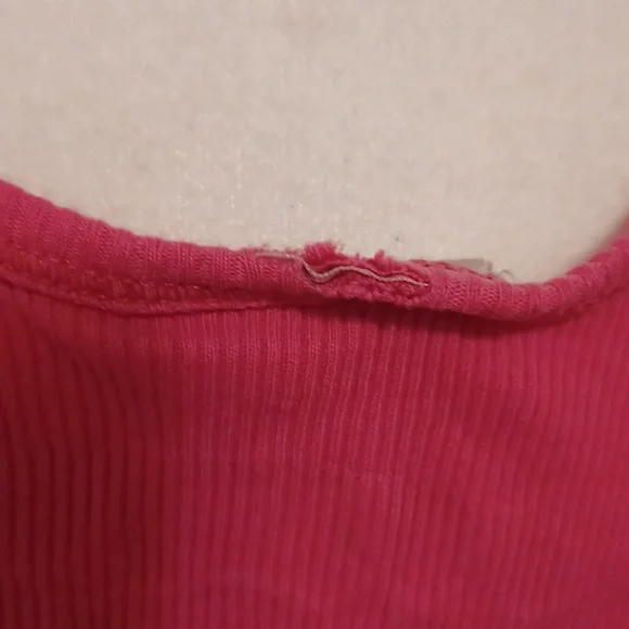 Free Add-on Pink Ribbed "Delicious" Tank Top - Size Small - Picture 6 of 7